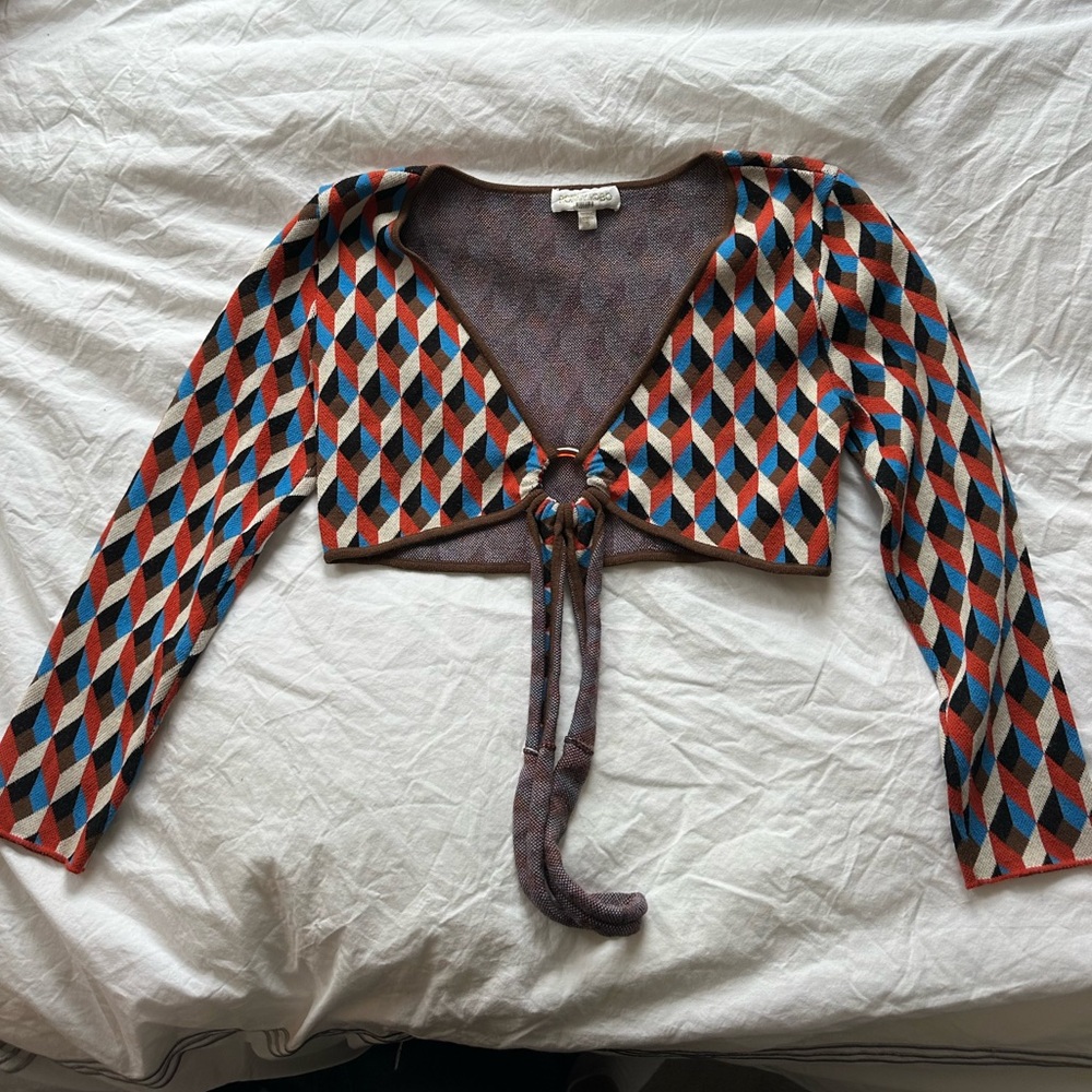 Ronny Kobo Collection Multicolor Diamond Crop Top - Picture 2 of 7